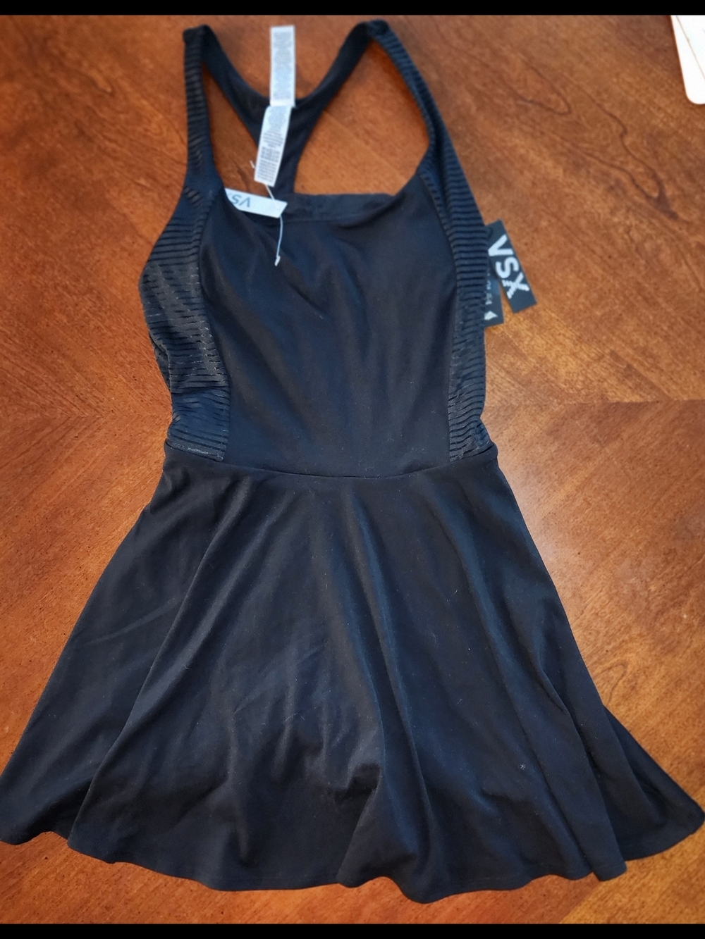 Victoria Secret's VSX Activate Sheer Stripe Tank Dress Wbuiltin Shorts XS